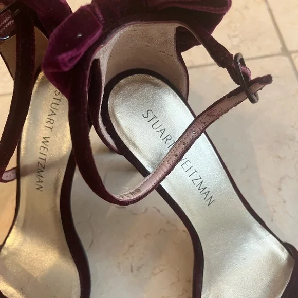 Stuart Weitzman Women's Burgundy Heels - Picture 2 of 4